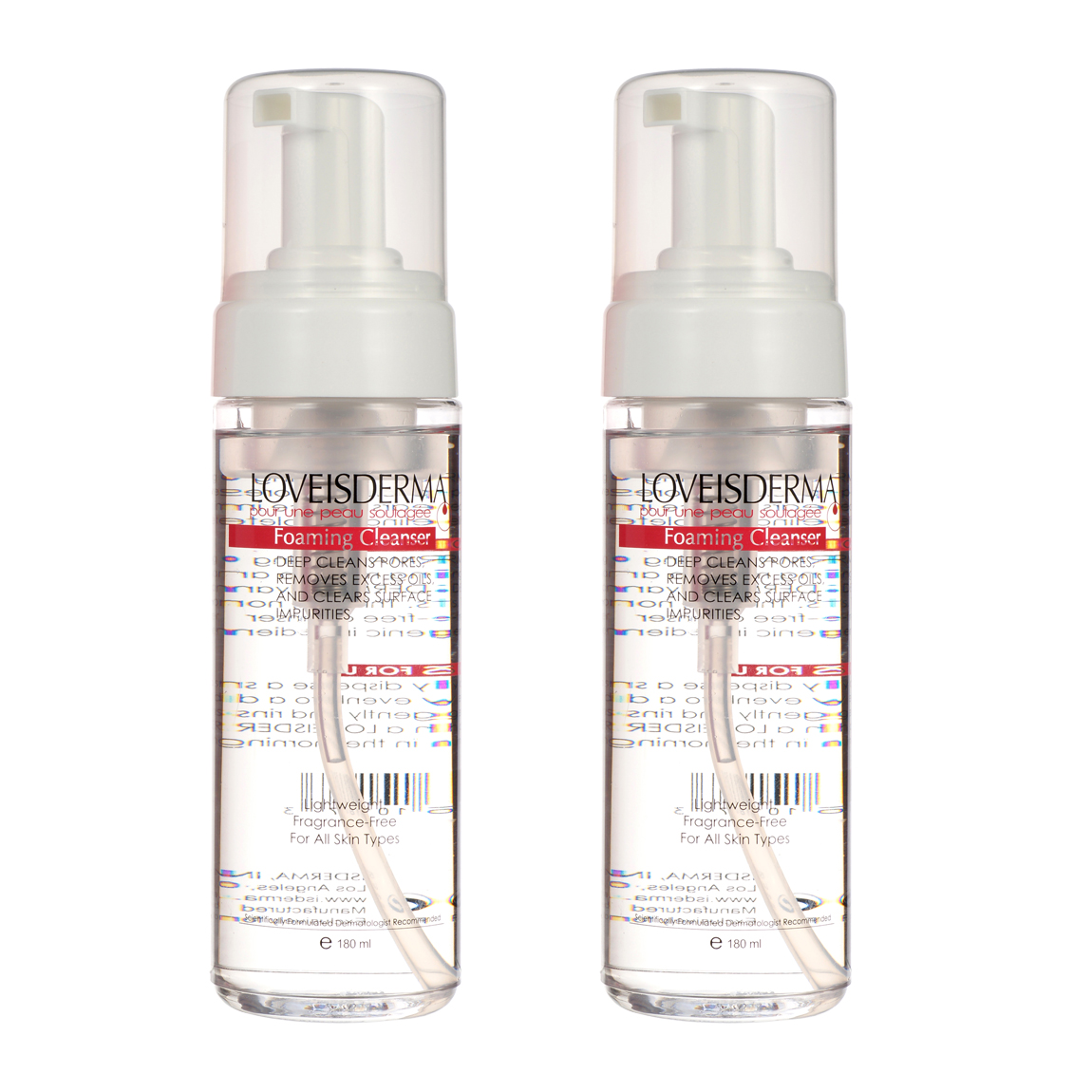 LOVEISDERMA愛斯德瑪 胺基酸淨白潔顏慕絲 180ml【買一送一】