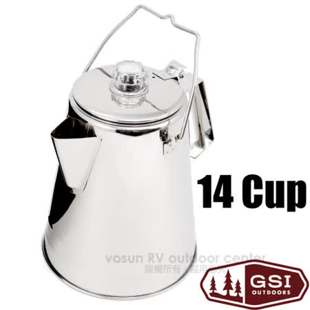 【美國 GSI】Glacier Stainless 14 Cup PERC 輕量18/8(304)食品級頂級不鏽鋼燒水壺_咖啡壺.茶壺/65014