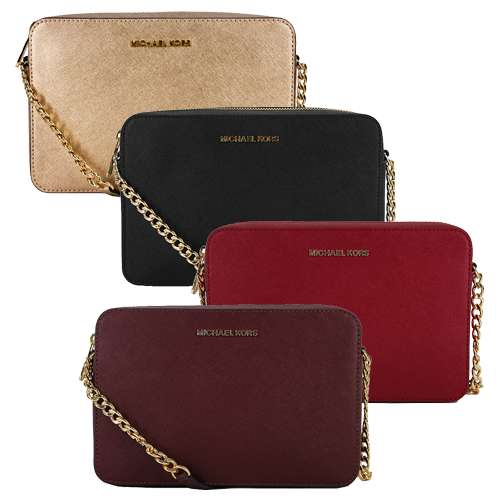 【Michael Kors】JET SET ITEM防刮皮革斜背包(4色)