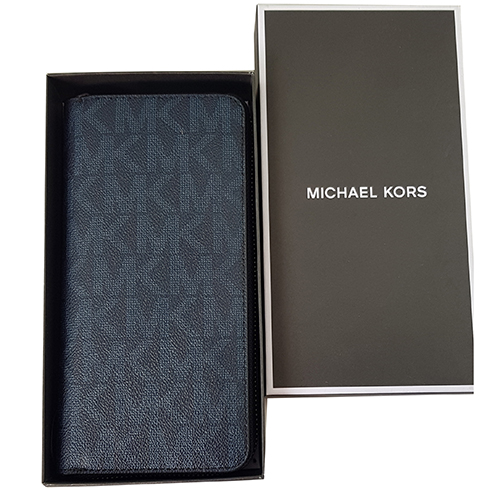 MICHAEL KORS 防刮牛皮滿版LOGO拉鍊長夾