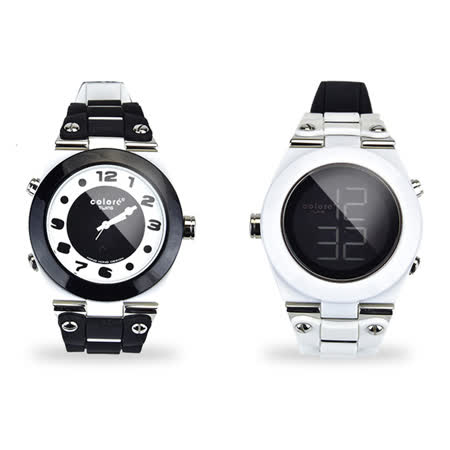 colore TWINS[錶]現心情[錶]出個性[錶]現時尚炫彩數位指針錶M03