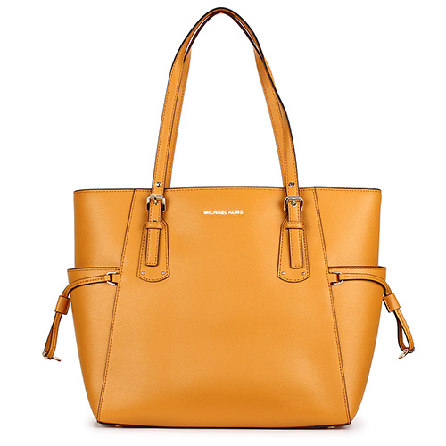 MICHAEL KORS Voyager 防刮皮革托特包-茉莉黃