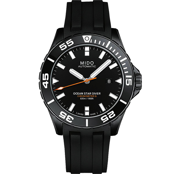 MIDO 美度 Ocean Star 海洋之星深潛600米陶瓷潛水錶-鍍黑 M0266083705100