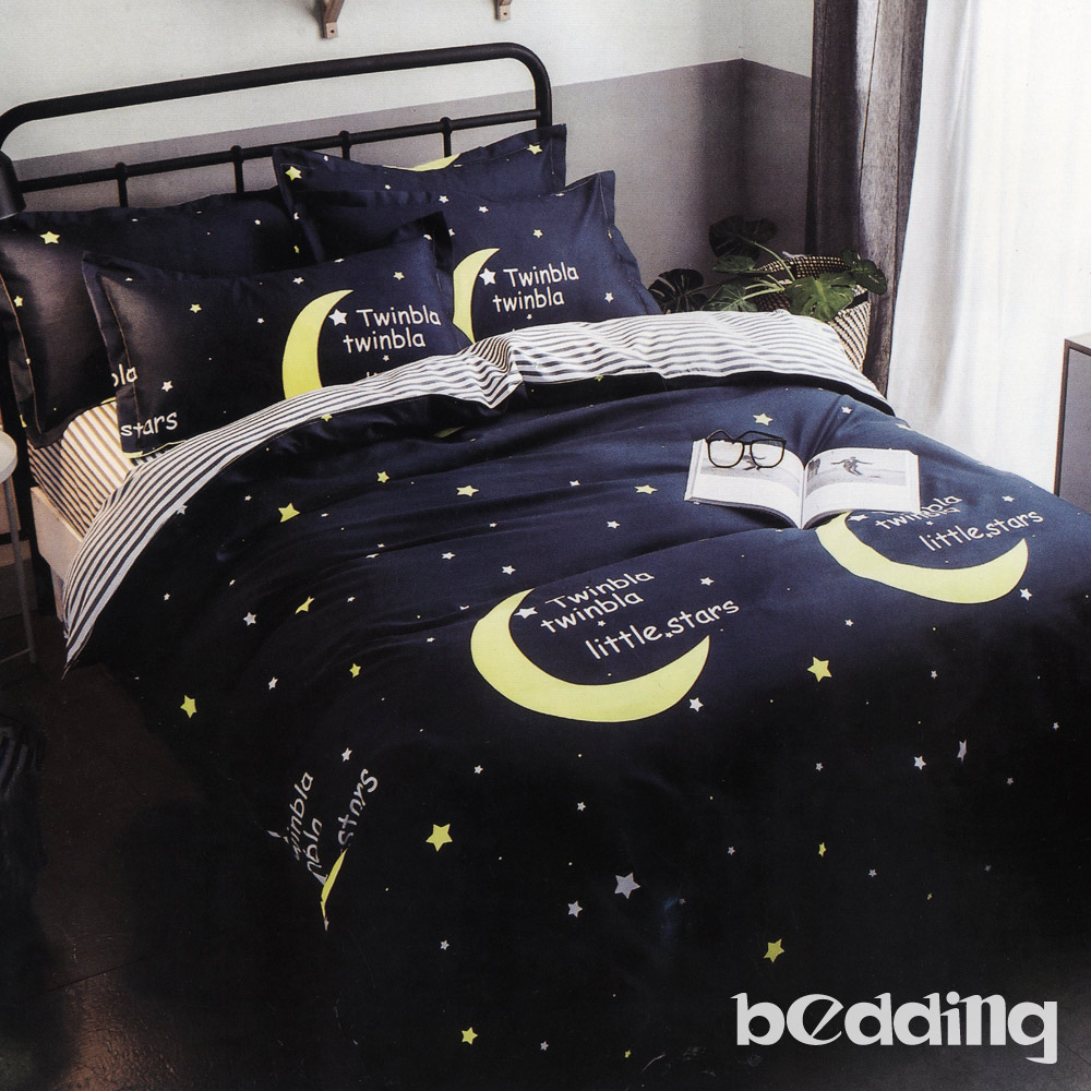 BEDDING-活性印染5x6尺春夏涼被-月色星空