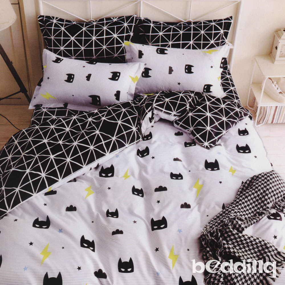 BEDDING-活性印染5x6尺春夏涼被-超人面具