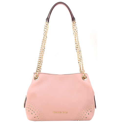 MICHAEL KORS 小鉚釘三層肩背包(中/淺粉)