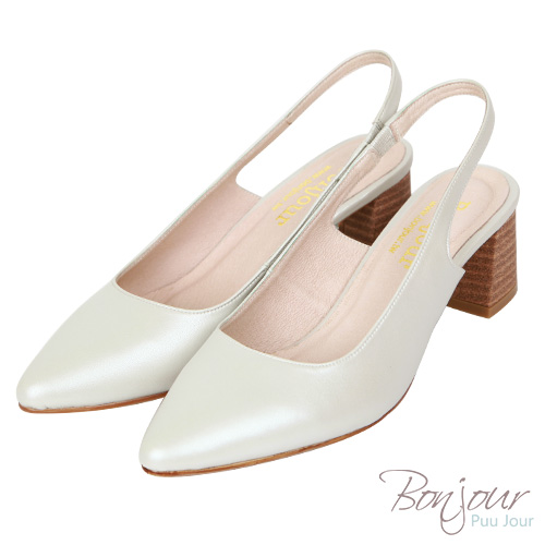 BONJOUR☆大容量6cm美型尖頭氣墊高跟鞋Pumps【ZB0346】銀白