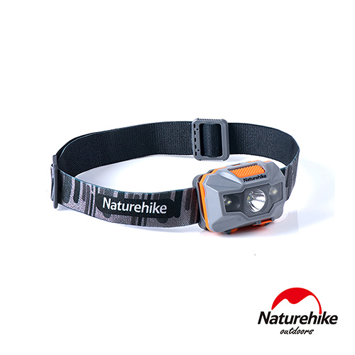 Naturehike 輕便防水USB充電四段式LED頭燈 灰橙
