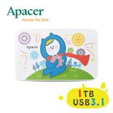 Apacer宇瞻 AC233 1TB『Ning’s』聯名款行動硬碟-加送聯名原子筆(送完為止)