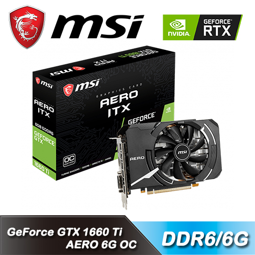 【MSI 微星】GeForce GTX 1660 Ti AERO 6G OC 顯示卡