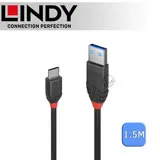 LINDY 林帝 Black LINE USB 3.1 Gen 2 Type-C/公 to Type-A/公 傳輸線 1.5m (36917)