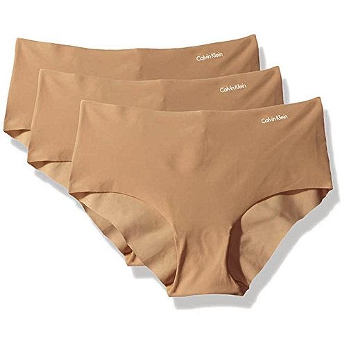 【Calvin Klein】2019女無縫超細纖維焦糖色三角內著3件組【預購】