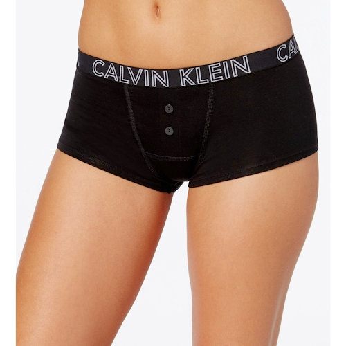 【Calvin Klein】2019女時尚終極棉黑色平角內著2件組【預購】