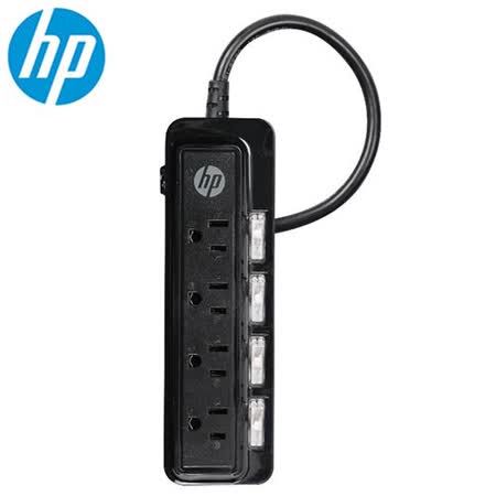 HP 四切四座電源延長線HP073GBBLK1.8TW