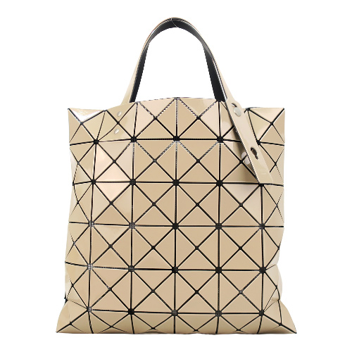 ISSEY MIYAKE 三宅一生BAOBAO 雙色亮面方格6x6手提包(淺粉X粉紅)