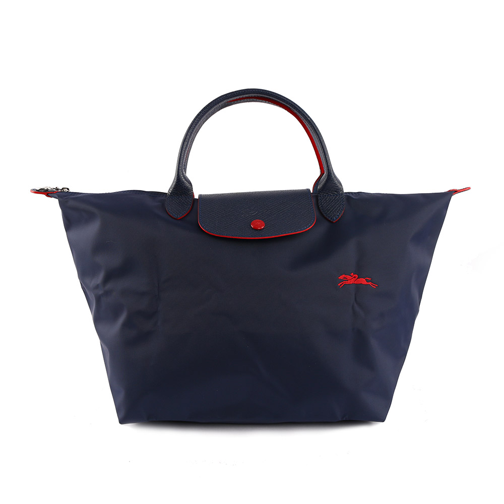【LONGCHAMP】 M號短把LE PLIAGE CLUB摺疊水餃包(海軍藍) 1623619556