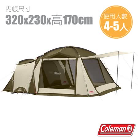 美國 Coleman 綠橄欖版
4-5人家庭帳/CM-33800