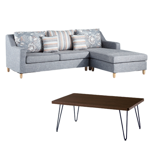 AS-可利亞L型布沙發-250*174*88cm(買就送茶几)