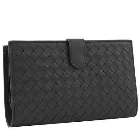 BOTTEGA VENETA
 編織皮革扣式中夾