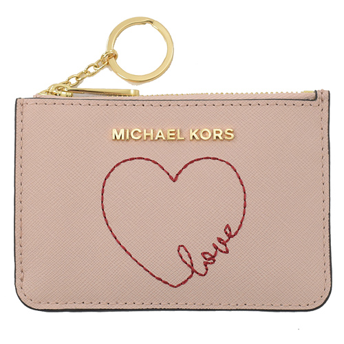 MICHAEL KORS GIFTABLES 愛心鑰匙環零錢包.芭蕾粉