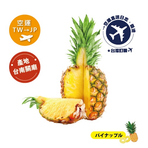 [預購]2022空運《TW台灣→JP日本》金鑽鳳梨(パイナップル)5kg(3粒入)