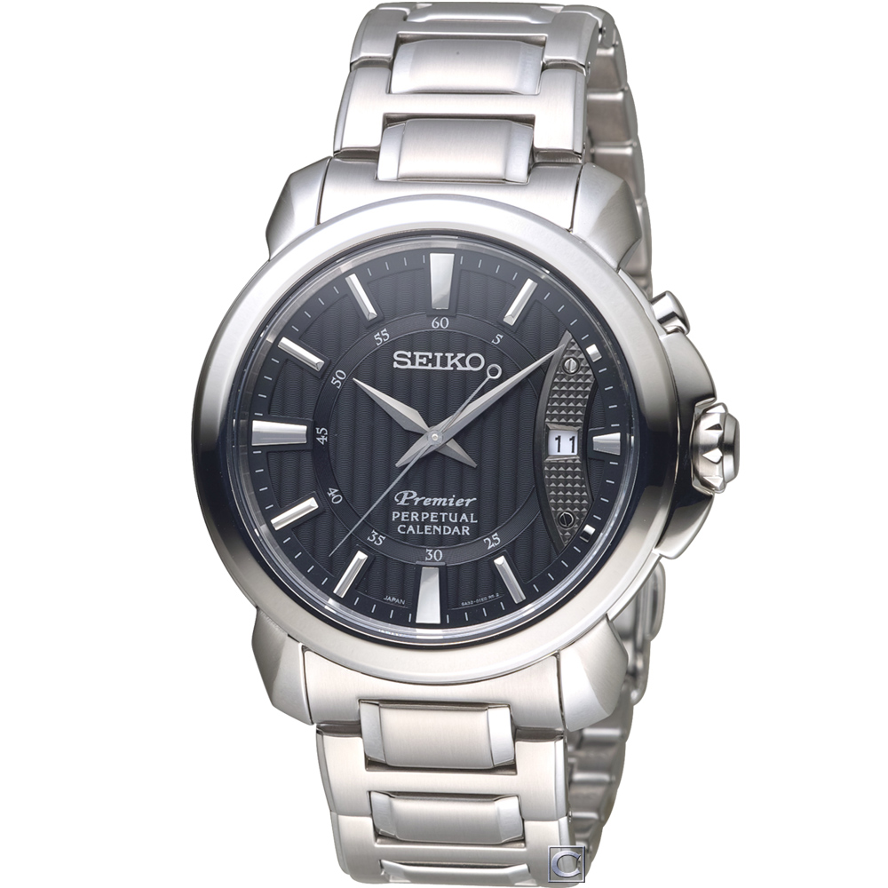 SEIKO PREMIER 經典萬年曆時尚錶 6A32-00Z0D