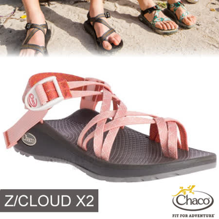 【美國 Chaco】女 Z/CLOUD X2 越野紓壓運動涼鞋(夾腳款)/ CH-ZLW04-HF13 愛吃水蜜桃