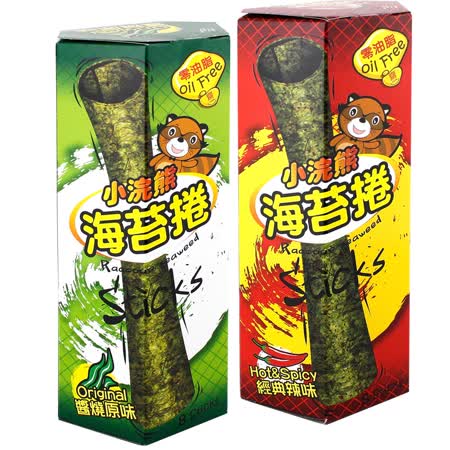 小浣熊 零油脂海苔捲
醬燒原味/經典辣味