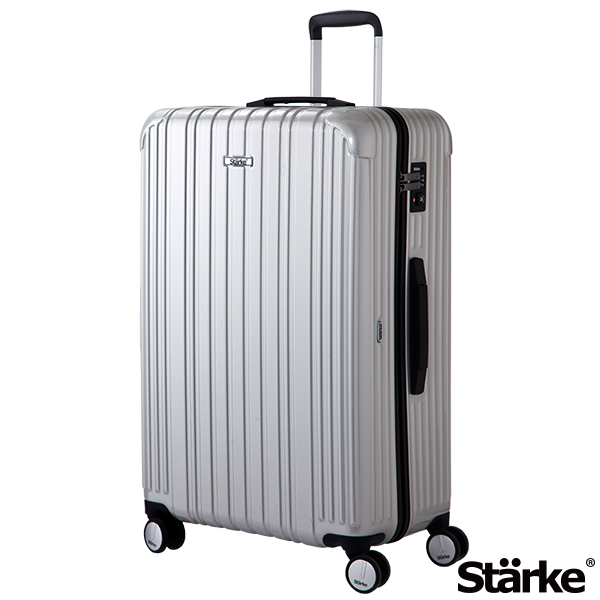 德國設計Starke 29吋PC+ABS拉鍊行李箱 旅人系列-銀色