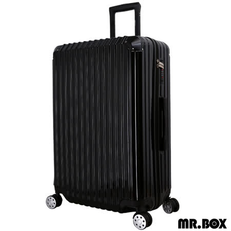 【MR.BOX】艾夏 28吋PC+ABS耐撞TSA海關鎖拉鏈行李箱/旅行箱-黑色
