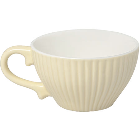 《EXCELSA》新骨瓷貝殼紋濃縮咖啡杯(奶油黃90ml)