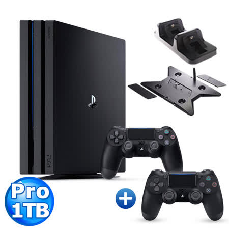PS4 PRO 1TB+第二隻手把
+直立架+DOBE座充