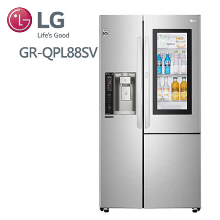 【LG樂金】761公升 InstaView™ 敲敲看門中門冰箱 星辰銀 (GR-QPL88SV) 含基本安裝-送好禮