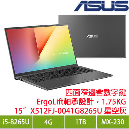 ASUS X512FJ/八代i5
1T/MX230獨顯筆電