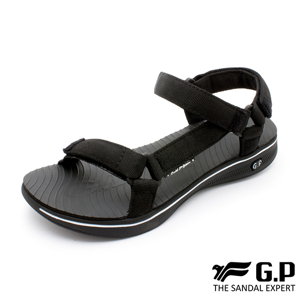 【G.P 女款極輕量織帶旅行涼鞋】G9278W 黑色(SIZE:36-39 共三色)
