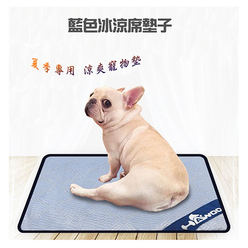 【寵物愛家】藍色冰涼夏季防滑寵物涼墊-中(寵物涼墊)(Z140)