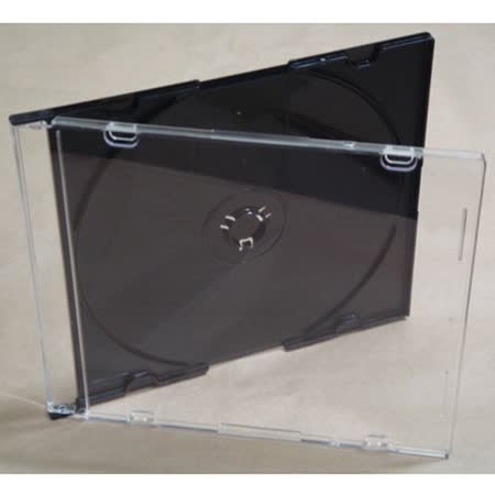 12CM專用 5mm slim case 黑底 PS 壓克力 CD盒 DVD盒 光碟盒 CD殼 50個