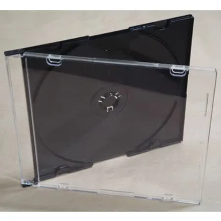 12CM專用 5mm slim case 黑底 PS 壓克力 CD盒 DVD盒 光碟盒 CD殼 100個
