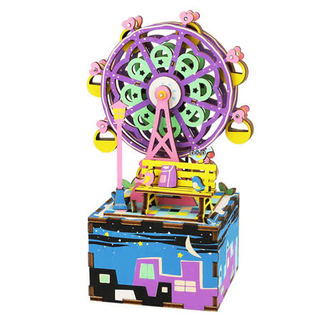 《 Robotime 》3D立體木製拼圖 音樂盒系列 - AM402 摩天輪
