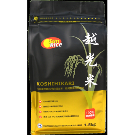 【SUN RICE】CNS一等越光米1.5KG