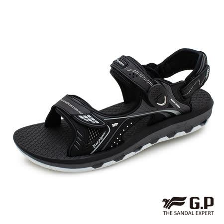【G.P 透氣舒適磁扣兩用涼拖鞋】G9251 黑色 (SIZE:39-44 共三色)