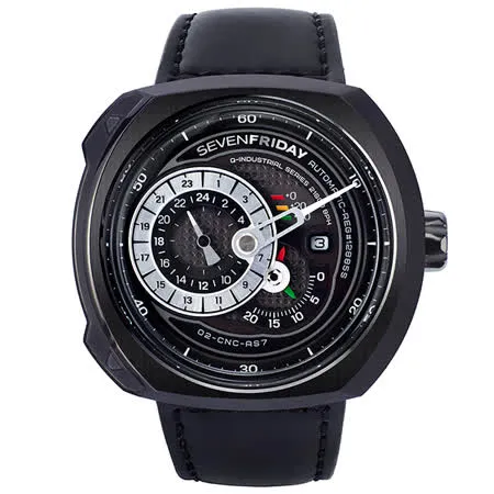 SEVENFRIDAY 儀錶板概念設計自動上鍊機械錶-黑(Q3)