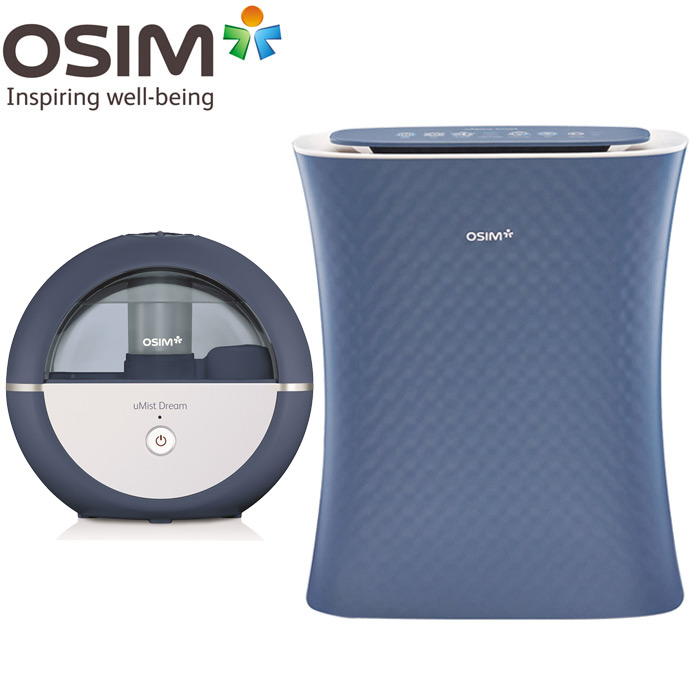 OSIM uAlpine Smart OS-660智能空氣清淨機(抗菌型) 藍寶+OSIM uMist Dream 潤肌保濕精靈 OS-635