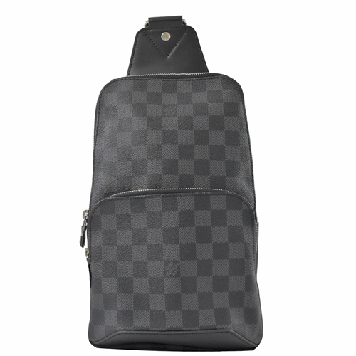 Louis Vuitton LV N41719 AVENUE SLING 黑灰棋盤格紋斜/後背包_現貨
