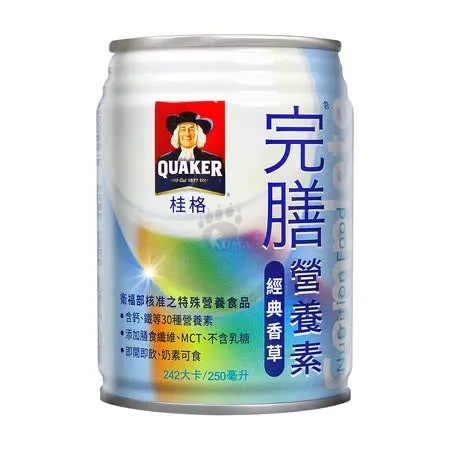 QUAKER 桂格 
完膳 香草X1箱 (贈3罐)