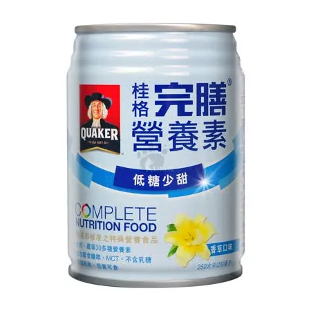 QUAKER 桂格 完膳營養素 低糖少甜X1箱 香草口味 250ml*24罐/箱(贈3罐)