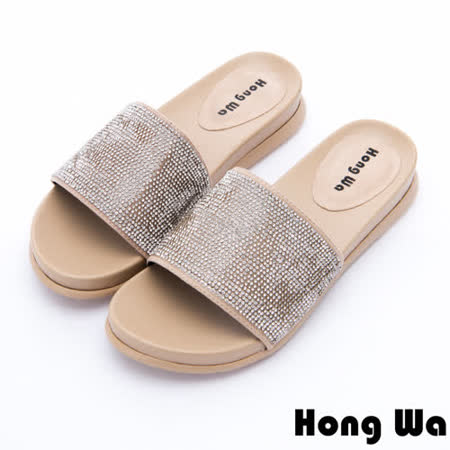 Hong Wa
海洋風水鑽貼飾休閒拖鞋