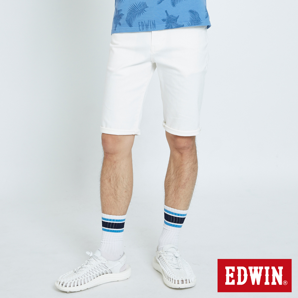 EDWIN 503基本五袋色短褲-男-白色