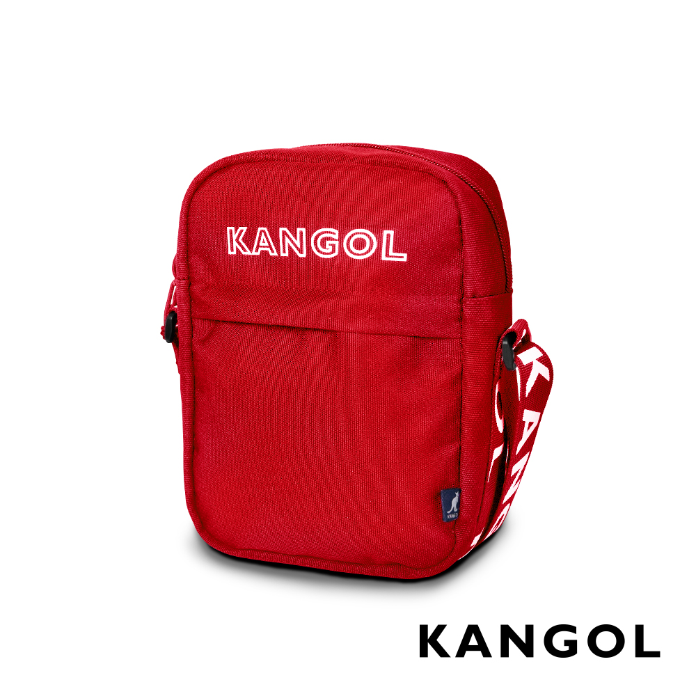 KANGOL LIBERTY系列 韓版潮流LOGO背帶小型側背包-紅色 KG1194