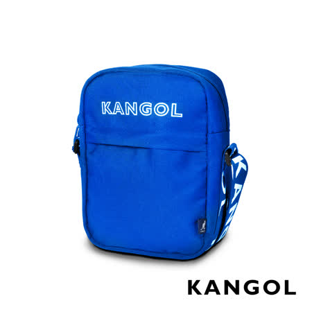 KANGOL LIBERTY系列 韓版潮流LOGO背帶小型側背包-藍色 KG1194